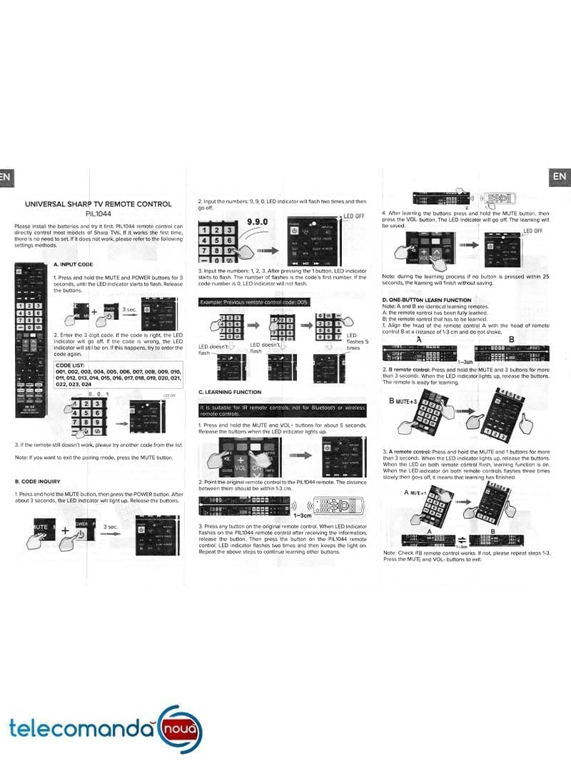 Telecomanda universala Sharp SH-1LC - imagine 3
