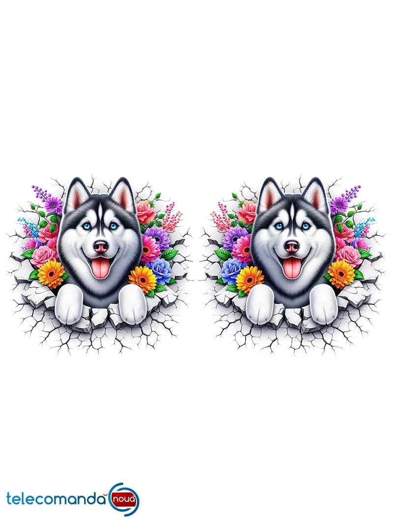 Cană albă personalizată Siberian Husky - imagine 2